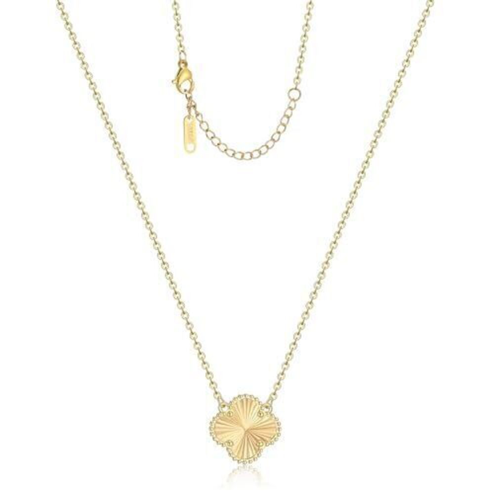 4813 Clover Pendant Necklace 18K Gold Plated Van Cleef Four Leaf Clover